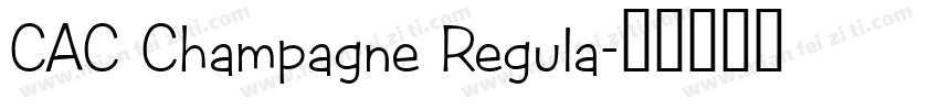 CAC Champagne Regula字体转换